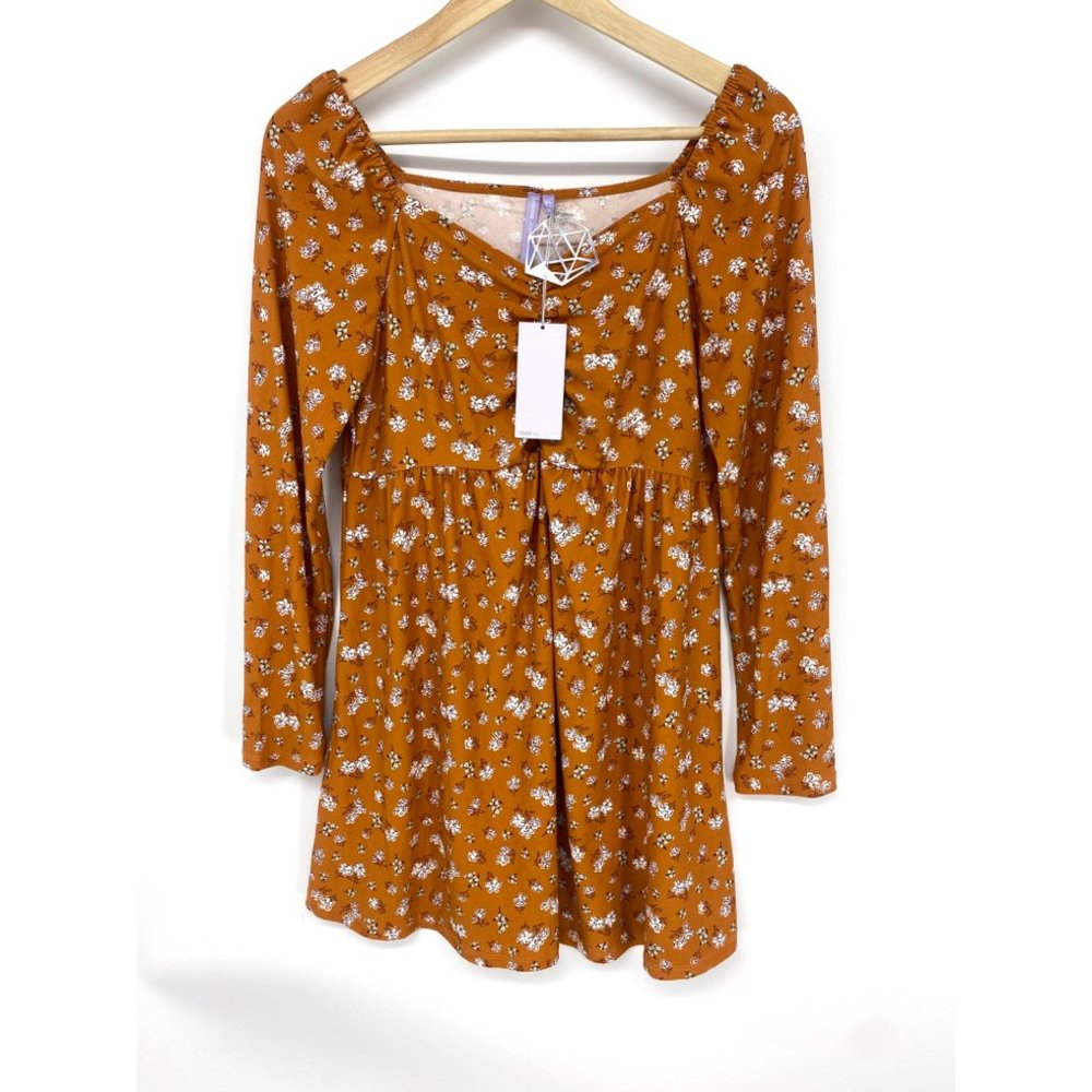 Good Luck Girl long sleeve floral dress NEW WITH TAGS size XL girls